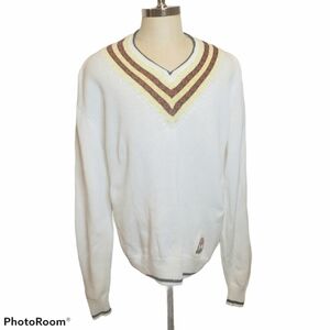 Vintage Antigua Mens V Neck Golf Sweater